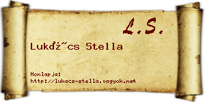 Lukács Stella névjegykártya