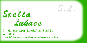 stella lukacs business card
